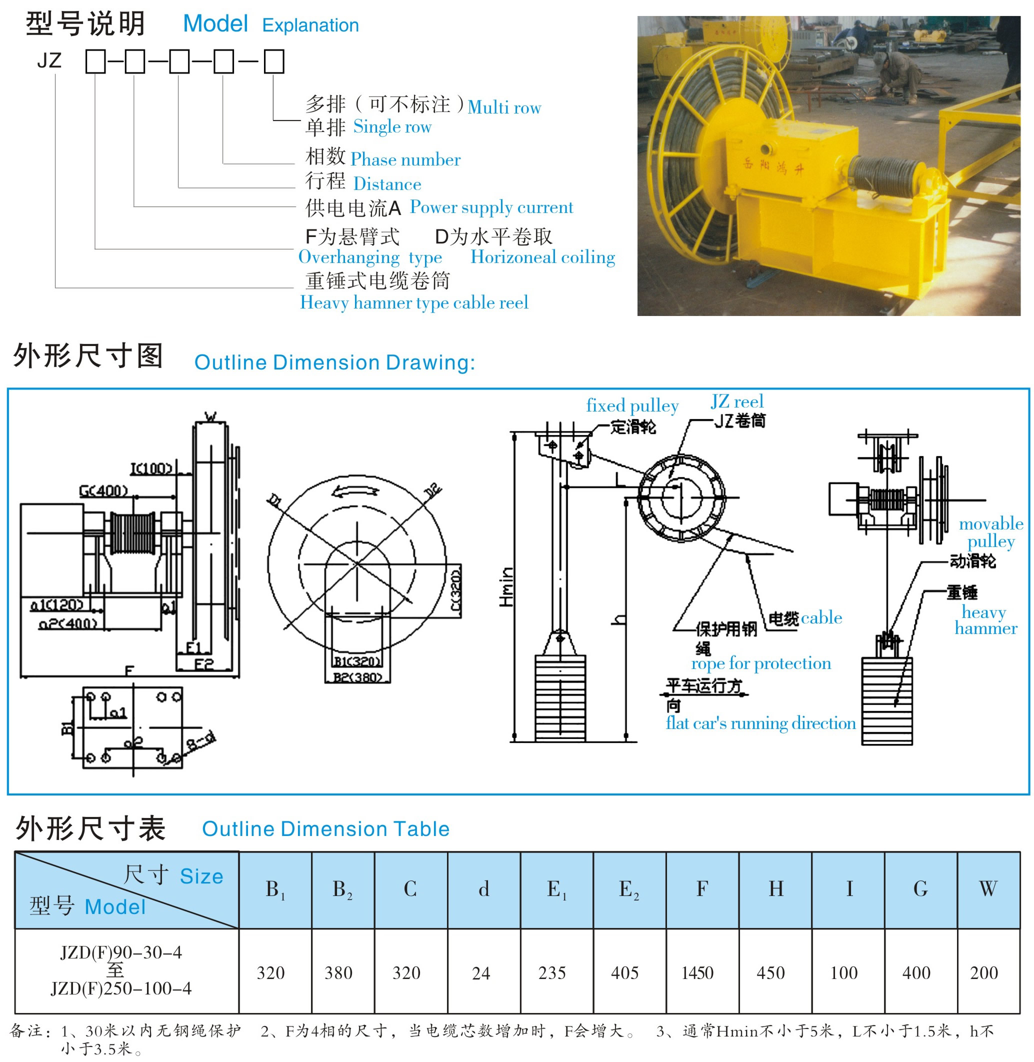 JZ系列重錘式電纜卷筒|鴻升科技